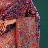 Kani Kashmiri Silk Saree - Matte Purple