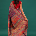 Kani Kashmiri Silk Saree - Matte Purple