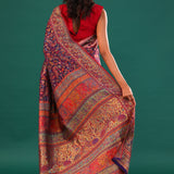 Kani Kashmiri Silk Saree - Matte Purple