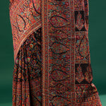 Kani Kashmiri Silk Saree - Cool Black