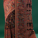 Kani Kashmiri Silk Saree - Cool Black