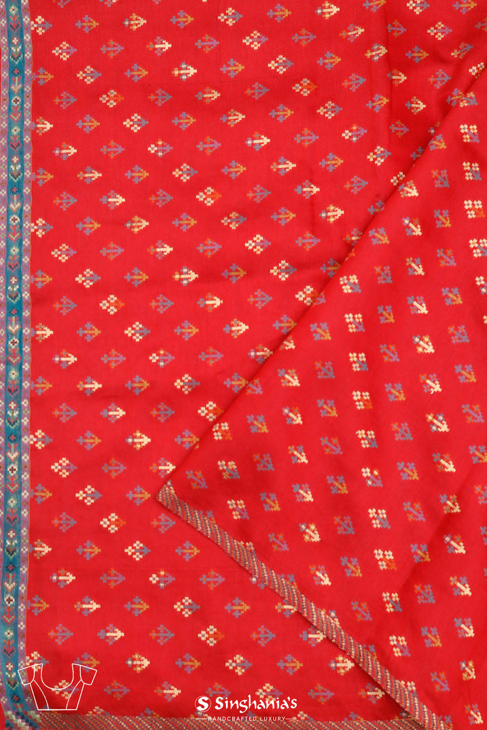 Ikat Kani Kashmiri Silk Saree - Dark Black