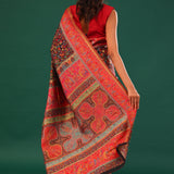 Kani Kashmiri Silk Saree - Slate Black