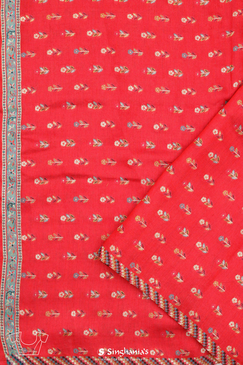 Kani Kashmiri Silk Saree - Slate Black