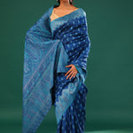 Kani Kashmiri Silk Saree - Cobalt Blue