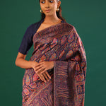 Kani Kashmiri Silk Saree - Deep Blue