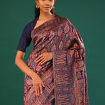 Kani Kashmiri Silk Saree - Deep Blue