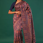 Kani Kashmiri Silk Saree - Deep Blue