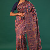 Kani Kashmiri Silk Saree - Deep Blue