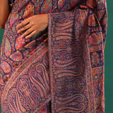 Kani Kashmiri Silk Saree - Deep Blue