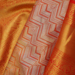 Orange Kanjivaram Saree With Abstract Design