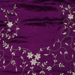 Palatinate Purple Silk Handcrafted Saree
