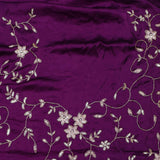 Palatinate Purple Silk Handcrafted Saree