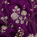 Palatinate Purple Silk Handcrafted Saree