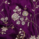 Palatinate Purple Silk Handcrafted Saree