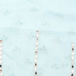 Ice Blue Tissue Saree With Embroidery Detail