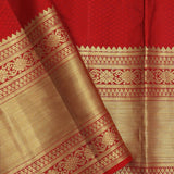 Bottle Green Kanjivaram Saree With Gold Zari Border