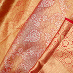 Red Gold Ogival Kanjivaram Silk Saree