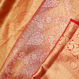 Red Gold Ogival Kanjivaram Silk Saree