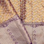 Jalli Kanjivaram Silk Saree In Blue Gold