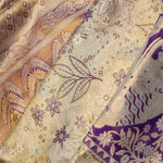 Jalli Kanjivaram Silk Saree In Blue Gold