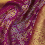 Burgundy Kanjivaram Saree With Gold Zari Border