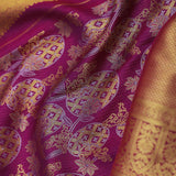 Burgundy Kanjivaram Saree With Gold Zari Border