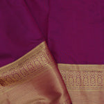 Burgundy Kanjivaram Saree With Gold Zari Border