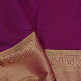 Burgundy Kanjivaram Saree With Gold Zari Border