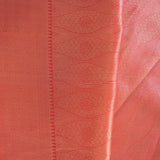 Coral Pink Jaal Organza Banarasi Saree
