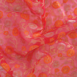 Coral Pink Jaal Organza Banarasi Saree