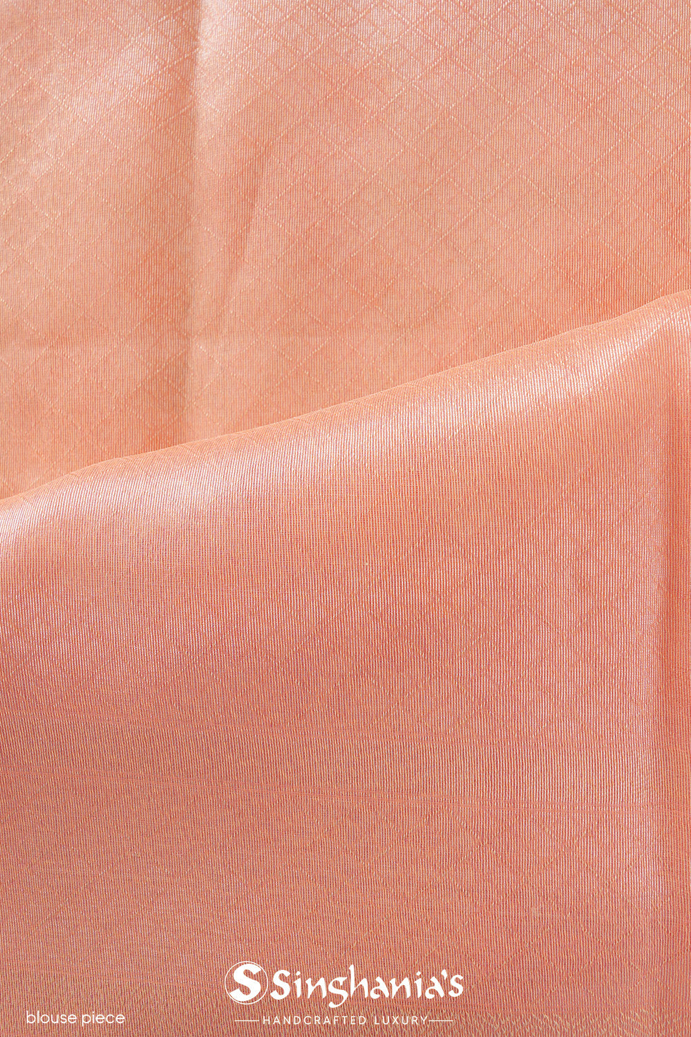 Creamy Peach Jaal Organza Banarasi Saree