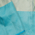 Jalli Kanjivaram Silk Saree In Tiffany Blue