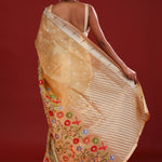 Desert Sand Crafted Organza Saree