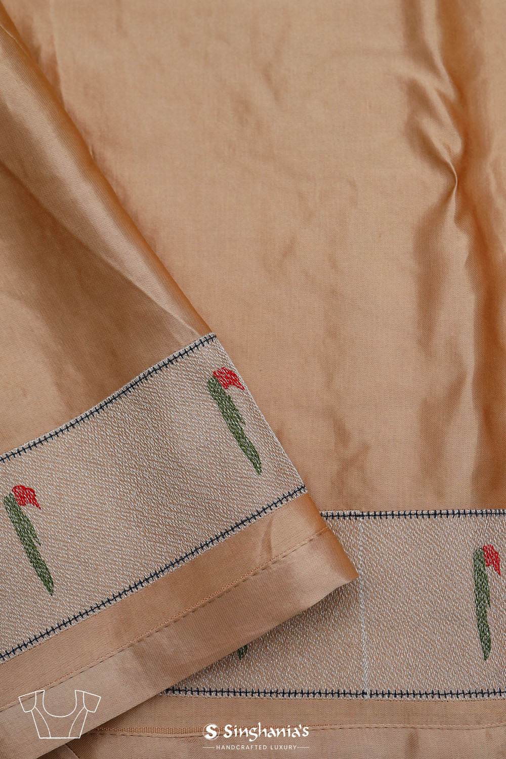 Desert Sand Crafted Organza Saree