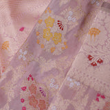 Soft Pink Banarasi Tissue Saree With Meenakari Design