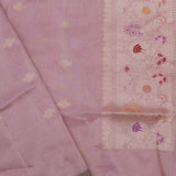 Soft Pink Banarasi Tissue Saree With Meenakari Design