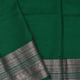 Dark Green Kanjivaram Saree With Floral Digital Prints
