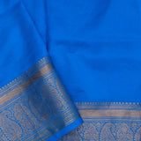 Midnight Blue Digital Printed Kanjivaram Saree