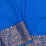 Off-White Digital Printed Kanjivaram Saree