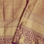Pink Gold Kanjivaram Silk Jaal Saree