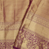 Pink Gold Kanjivaram Silk Jaal Saree