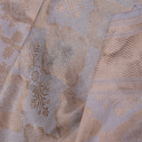 Silver Banarasi Tissue Saree With Floral Zari