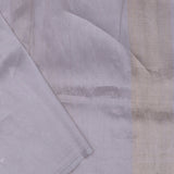 Silver Banarasi Tissue Saree With Floral Zari