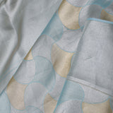 Blue Kanjivaram Tissue Saree With Silver Border