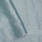 Blue Kanjivaram Tissue Saree With Silver Border