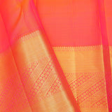 Seashell White Jaal Kanjivaram Silk Saree