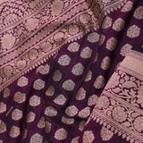 Mulberry Purple Banarasi Saree With Butti'S