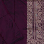 Mulberry Purple Banarasi Saree With Butti'S