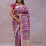 Dark Magenta Banarasi Designer Saree